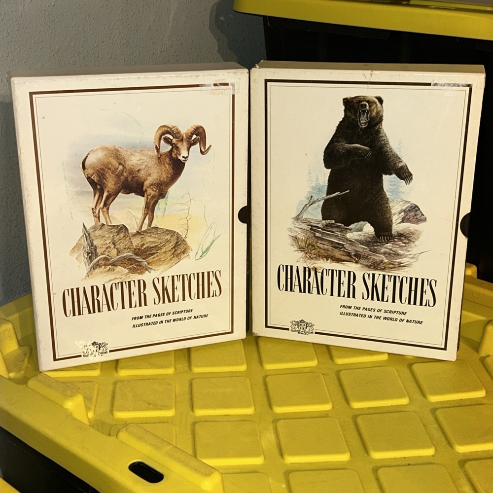 Character Sketches Vol 1 & 2 From Scripture to Nature, 1978 Homeschool Books